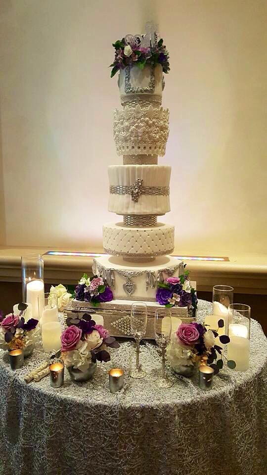 White Wedding Cake by Judy Kassouf Chaoui