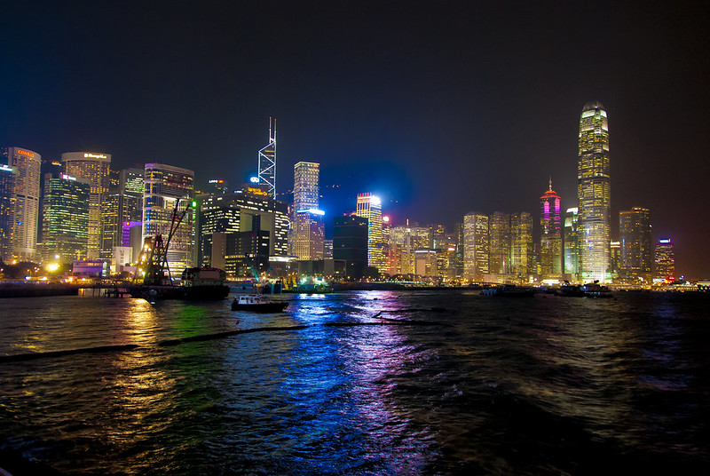 香港コンベンション＆エキシビジョンセンター近辺からの夜景