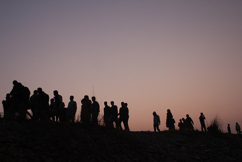 nepal sunset people silhouette chitwan centralregion
