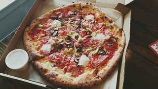 @InizioPizza enjoying the Capricciosa #Pizza 🍕 #Yum #Eats #Food #Foodie #Charlotte