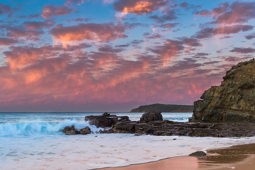 longexposure morning beach water sunrise landscape sand surf waves au australia victoria phillipisland pottershillbeach