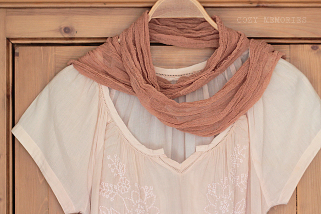 naturally dyed tops & scarves