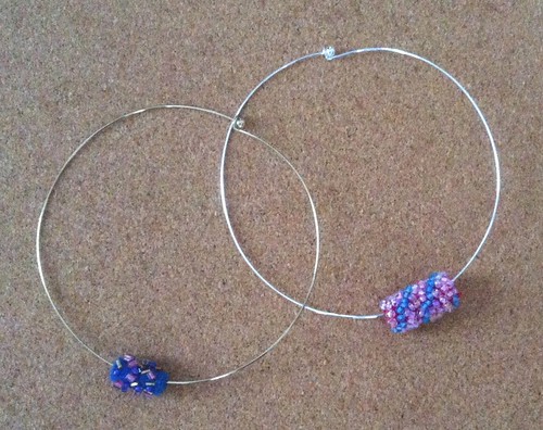 Felt Beads on Choker Wires by randubnick