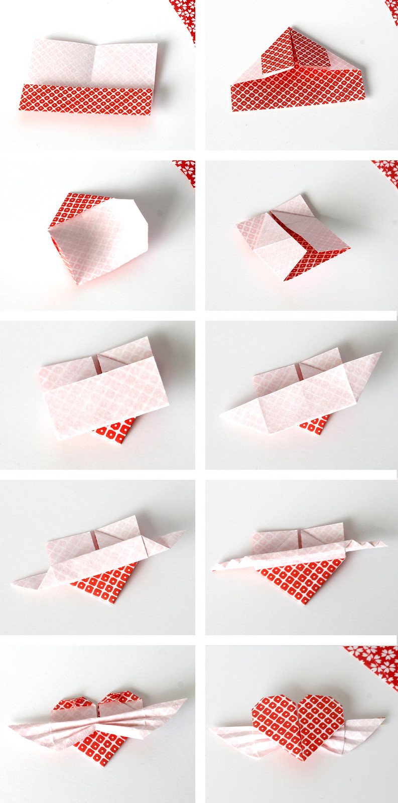 DIY Origami Heart Cupcake Topper  | www.vitaminihandmade.com