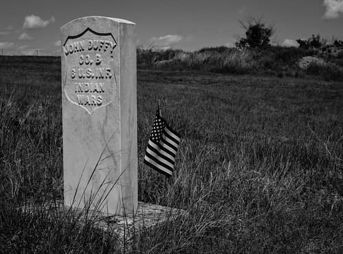 grave soldier montana flag headstone