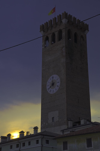 sunset italy italia tramonto campanile veneto bassanodelgrappa