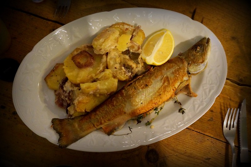 Trout and potatoes