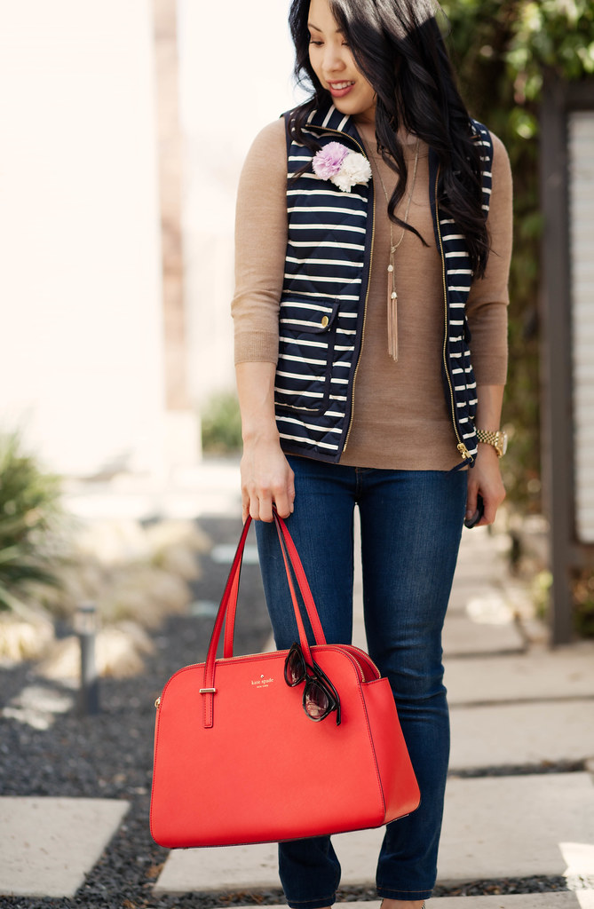cute & little blog | stripes, flowers, and stripes outfit