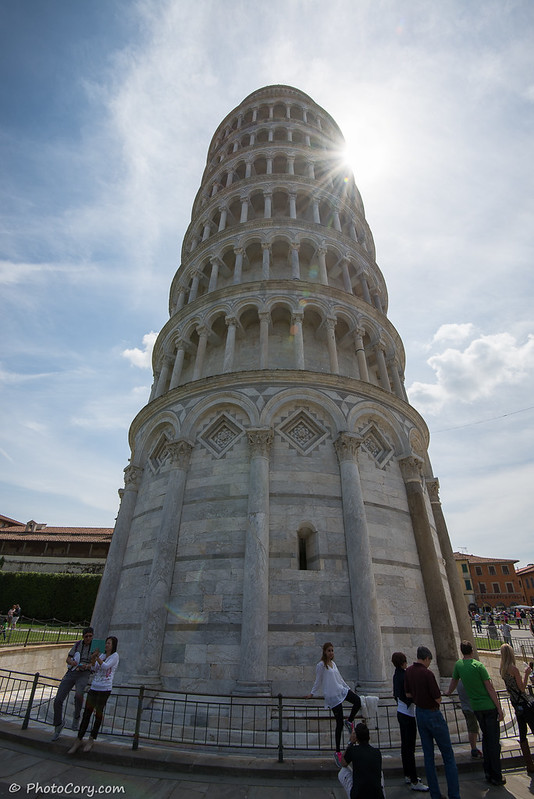 The Tower of Pisa view from the back