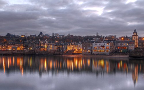 sunset sea seascape beach water reflections landscape fire lights bay scotland sand day cloudy southqueensferry
