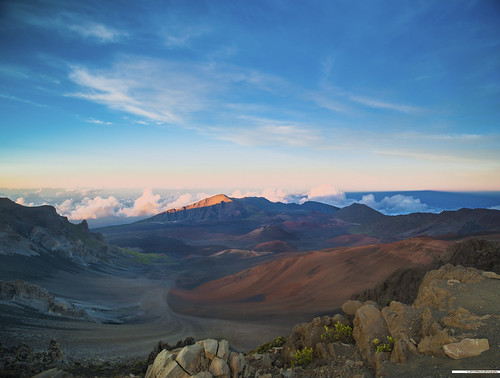 sunset sky panorama clouds landscape volcano hawaii unitedstates maui haleakala crater kula haleakalānationalpark nikonwideanglepcenikkor24mmf35ded