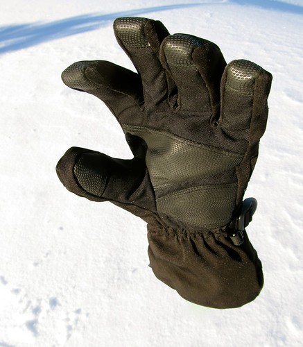 white snow black cold ice montana gloves