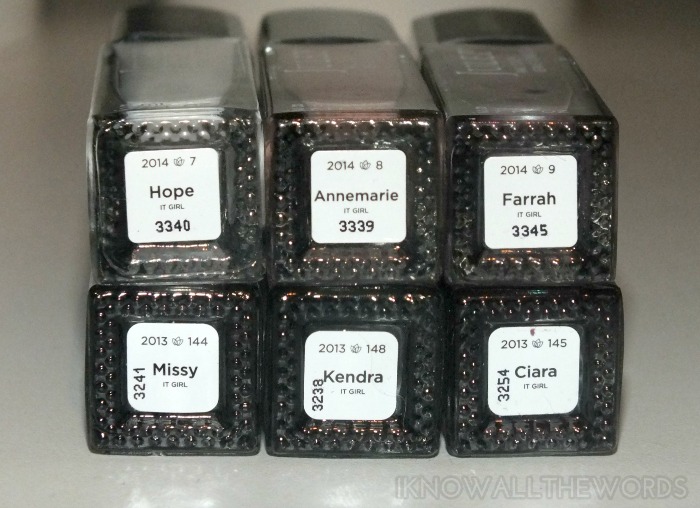 Julep It Girl Swatches- Hope, Annmarie, Farrah, Missy, Kendra and Ciara (4)