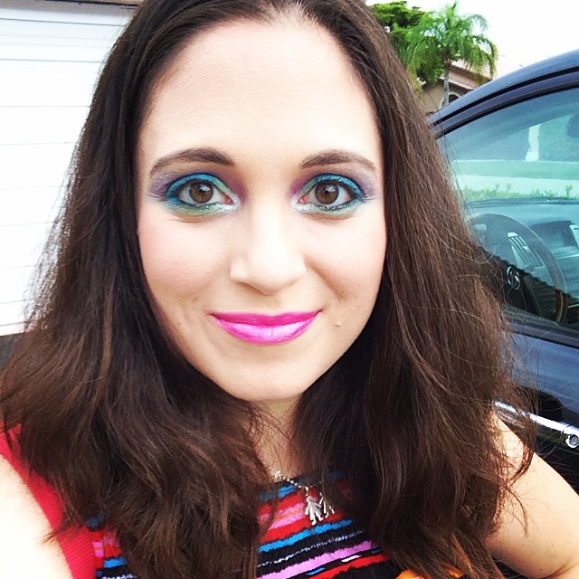 #selfie tonight's #makeup for girls night with the #urbandecay #electricpalette #makeupjunkie #eyeshadow #occliptar #obsessivecompulsivecosmetics