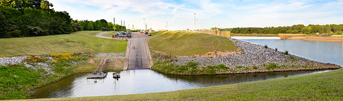 dam lock panorama river water boat ramp