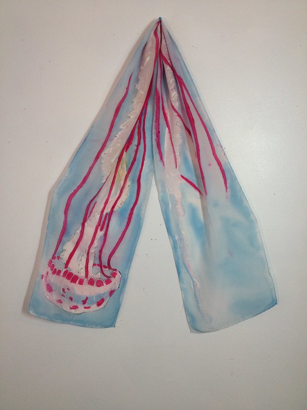 Sketched jellyfish scarf