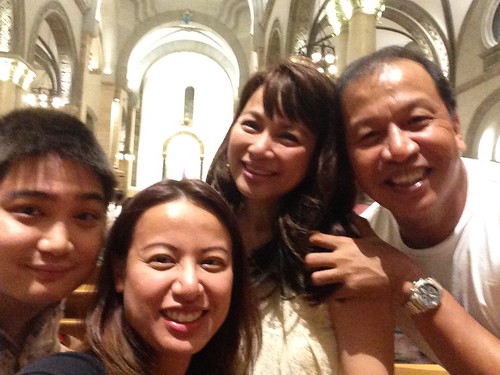 Family Selfie inside Manila Cathedral