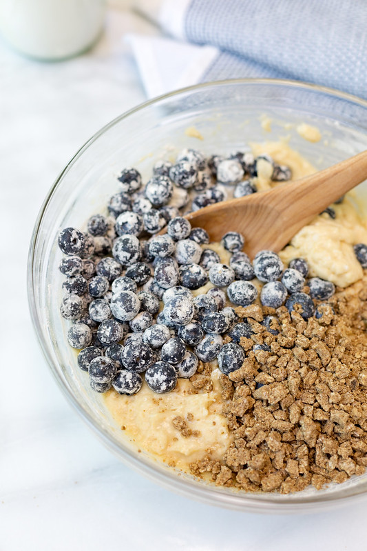 blueberry muffin batter in bowl #shop #ad