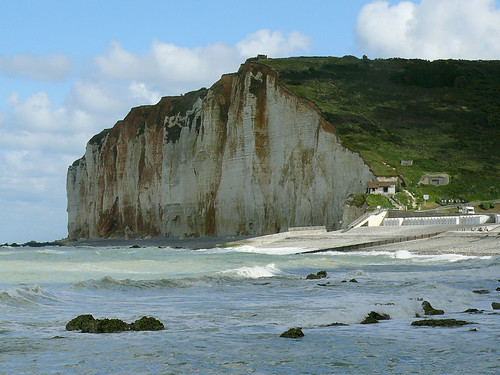 seascape france beach coast view cliffs shore normandy petitdalle
