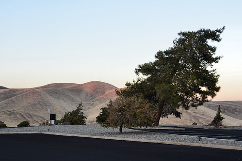 california trees sunset usa nikon parkinglot rocks i5 reservoir sanluis leaning ca152 d7000
