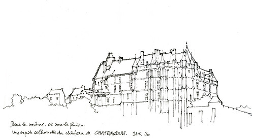 france sketch château croquis châteaudun paysdeloire