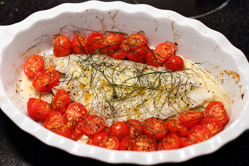 Sunday Dinner: Bake Turbot with Cherry Tomatoes and Fennel