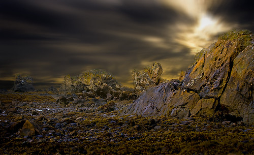 sunset sky landscape coast scotland outdoor digitalart serene moutain stmonans sonyalpha65