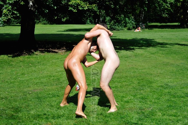 naked wrestling 0000 Tiergarten, Berlin, Germany