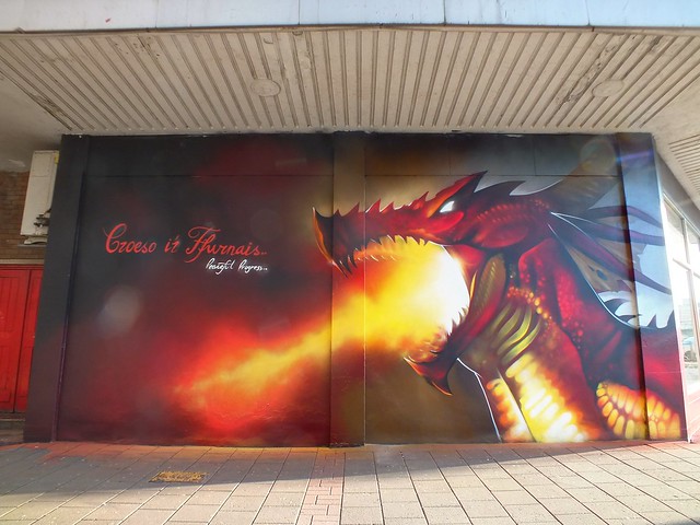 Dragon street art by Peaceful Progress