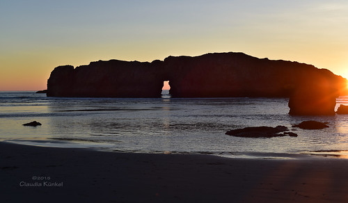 sunset beach rock oregon arch doorway myersbeach caverockarch