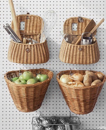 The wall mounted baskets are always a great choice
