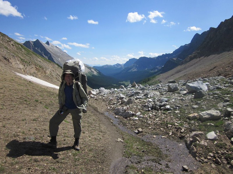 Me at the summit of Pulsatilla Pass on the Johnston Canyon Trail