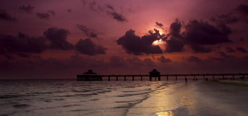 sunset beach by pier florida fort myers