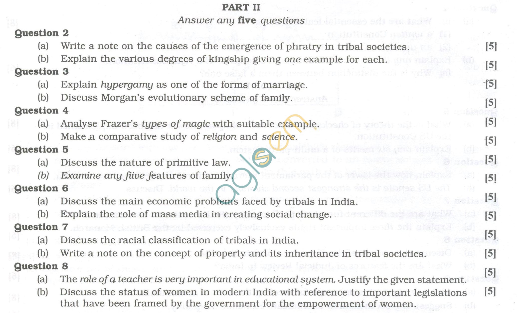 ISC Question Papers 2013 for Class 12 - Sociology