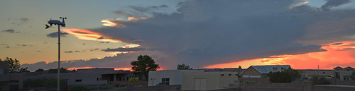 sunset newmexico clouds cumulus thunderstorm riorancho riograndevalley