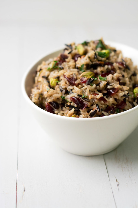 Wild Rice Pilaf with Cranberries and Pistachios