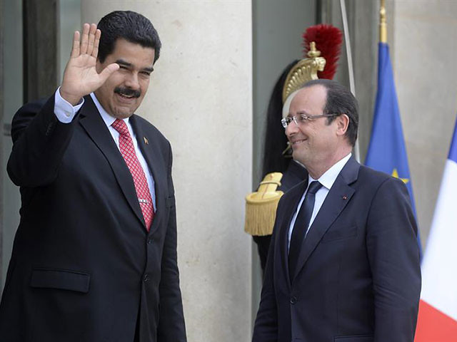 Llegada de Maduro al Palacio del Elíseo en París