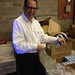 Council member Craig Margolis helps prepare Power Packs at Freestore Foodbank