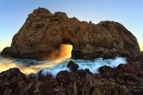 A sea stack on Pfeiffer Beach in CA (photo from Hidden Gems of the Western United States by Daniel Gillaspia)