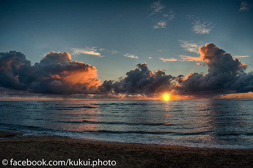 sunrise hawaii oahu windward hdr topaz hauula
