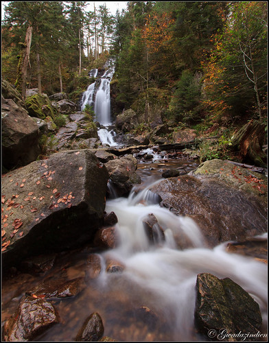 automne eau long exposure tendon cascades chute rocher forêt hoya nd8