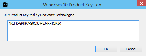 Windows 10 embedded product key utility