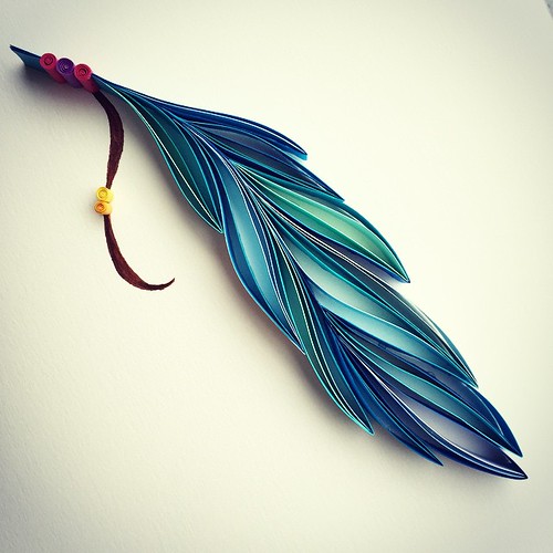 Quilled Feather by Sena Runa