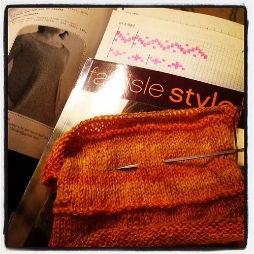 And now the swatching begins. But only in one color. #lazy #responsibleknitting #finegaugeftw #pattensareguidelines