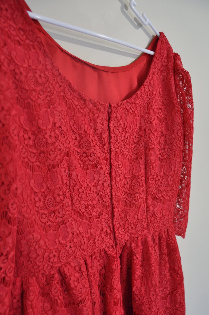 Red Lace Wedding Guest Dress – WeSewRetro.com