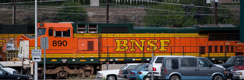 orange yellow train landscape wa locomotive wenatchee bnsf newpaint d5000