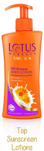 Best Sunscreen Lotion in India #4 - Lotus herbals safe sun UV-protect body lotion SPF25+