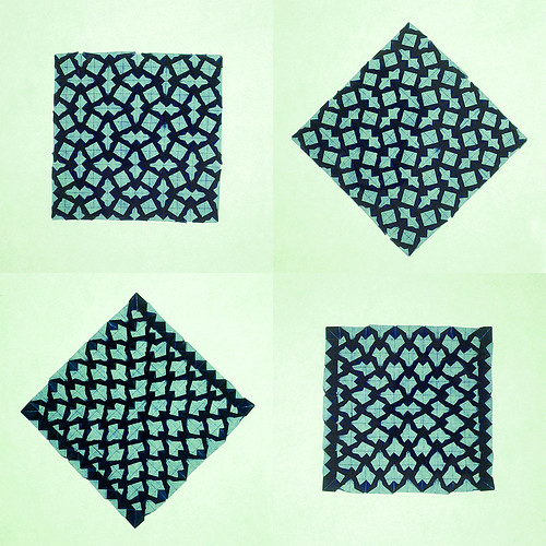 Double Spearhead Tessellation (Michał Kosmulski) and variation "Neptune Scales Tessellation "  (Marjan Smeijsters)