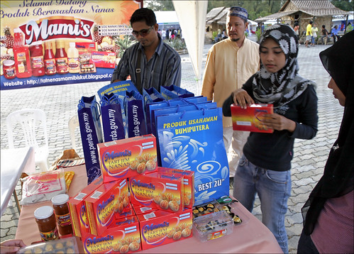 Malaysian biscuits for sale at the Phuket Halal Expo