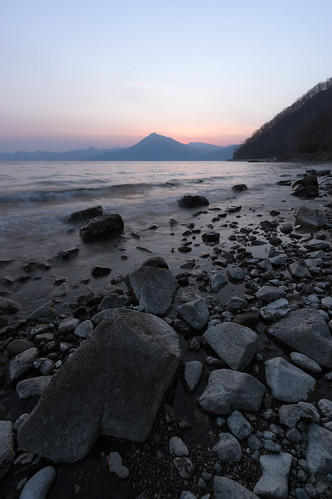 sunset cloud water rock landscape coast seaside spring shore jp 北海道 日本 hdr chitose 千歳市